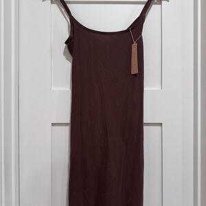 SKIMS Fits Everybody Cocoa Slip Dress